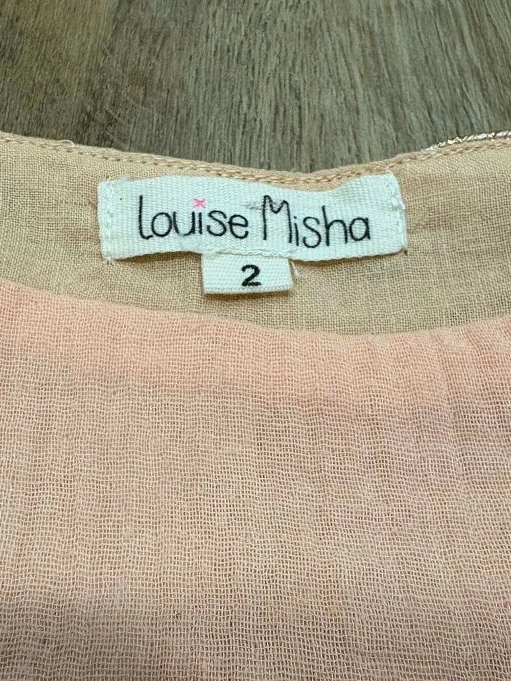🌟 LOUSIE MISHA 🌟 GIRLS UBUD EMBROIDERED LINEN COTTON JACKET CORAL SZ 2